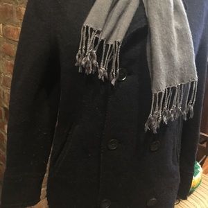 Men’s vintage double breasted jacket. Size S. Dark nay blue